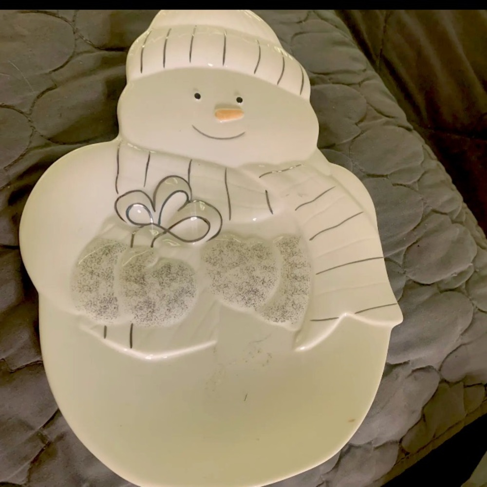 Lenox Occasions Snowman Porcelain platter